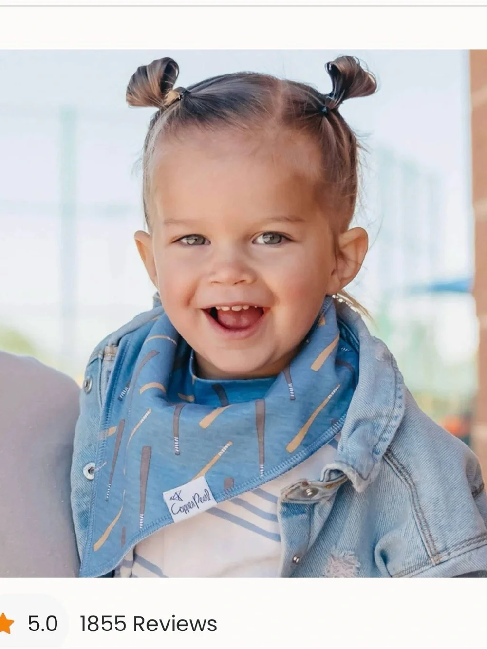 Copper Pearl Baby Bandana Bibs with Baseball Print (3 pack)